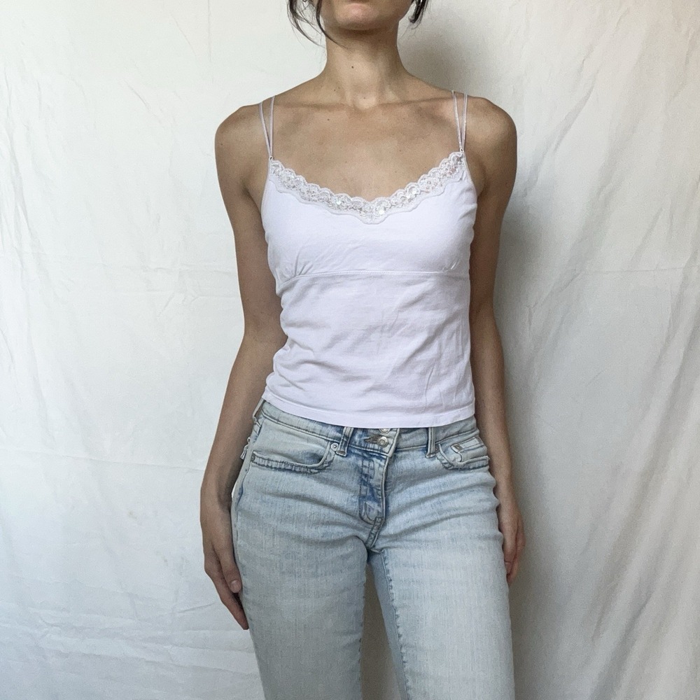 2000s Aeropostale Pink Lace Cami Fairy Feminine Romantic Coquette Soft Girl